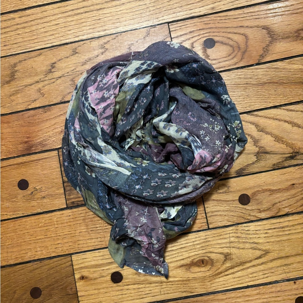 XL scarf shawl wrap * patchwork floral Boutique 40”x70” super soft